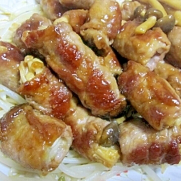 しめじとエノキの肉巻き炒め レシピ 作り方 By Kinakotoume 楽天レシピ